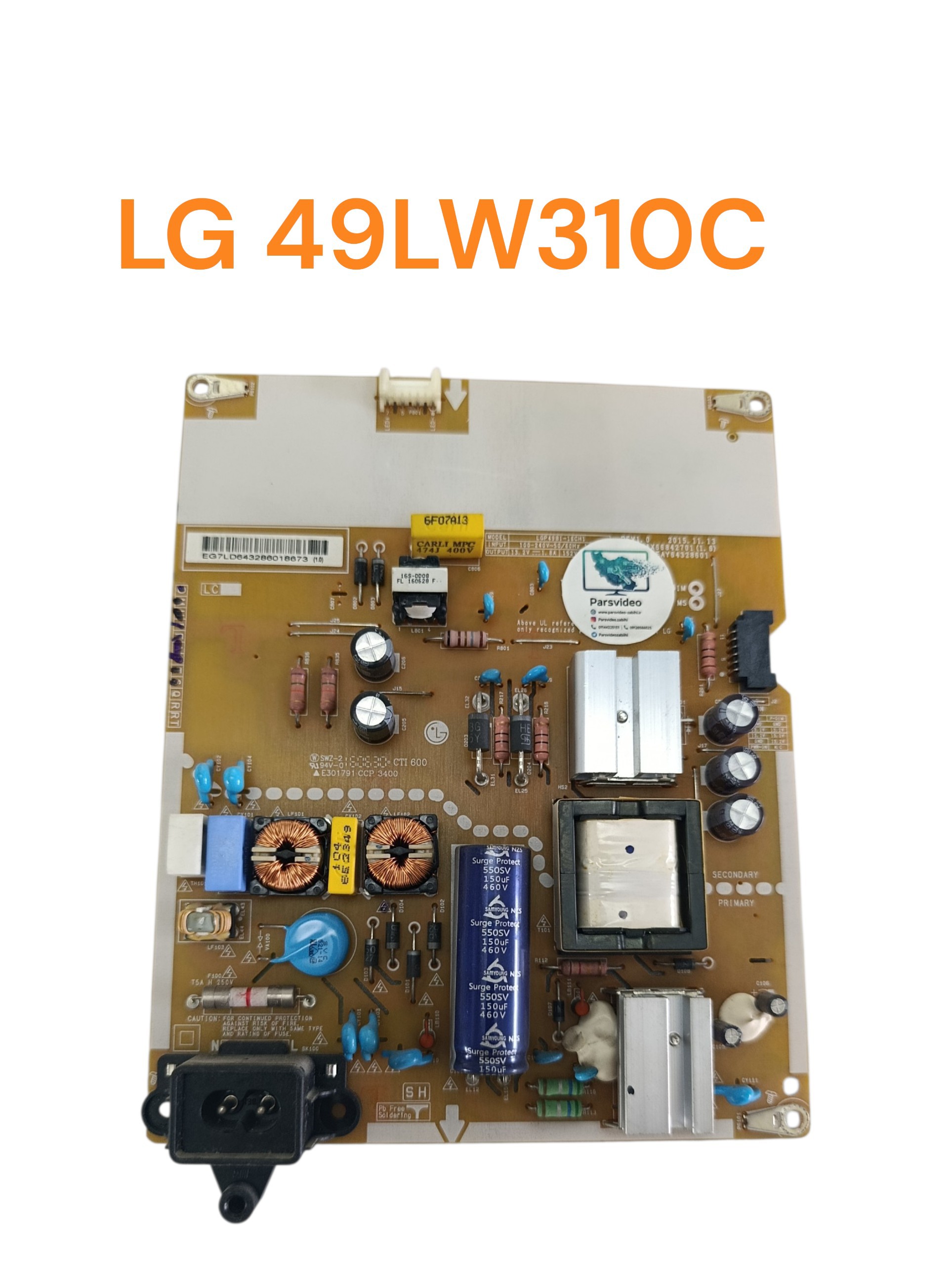 برد پاور ال جی مدل LG 49LW310C