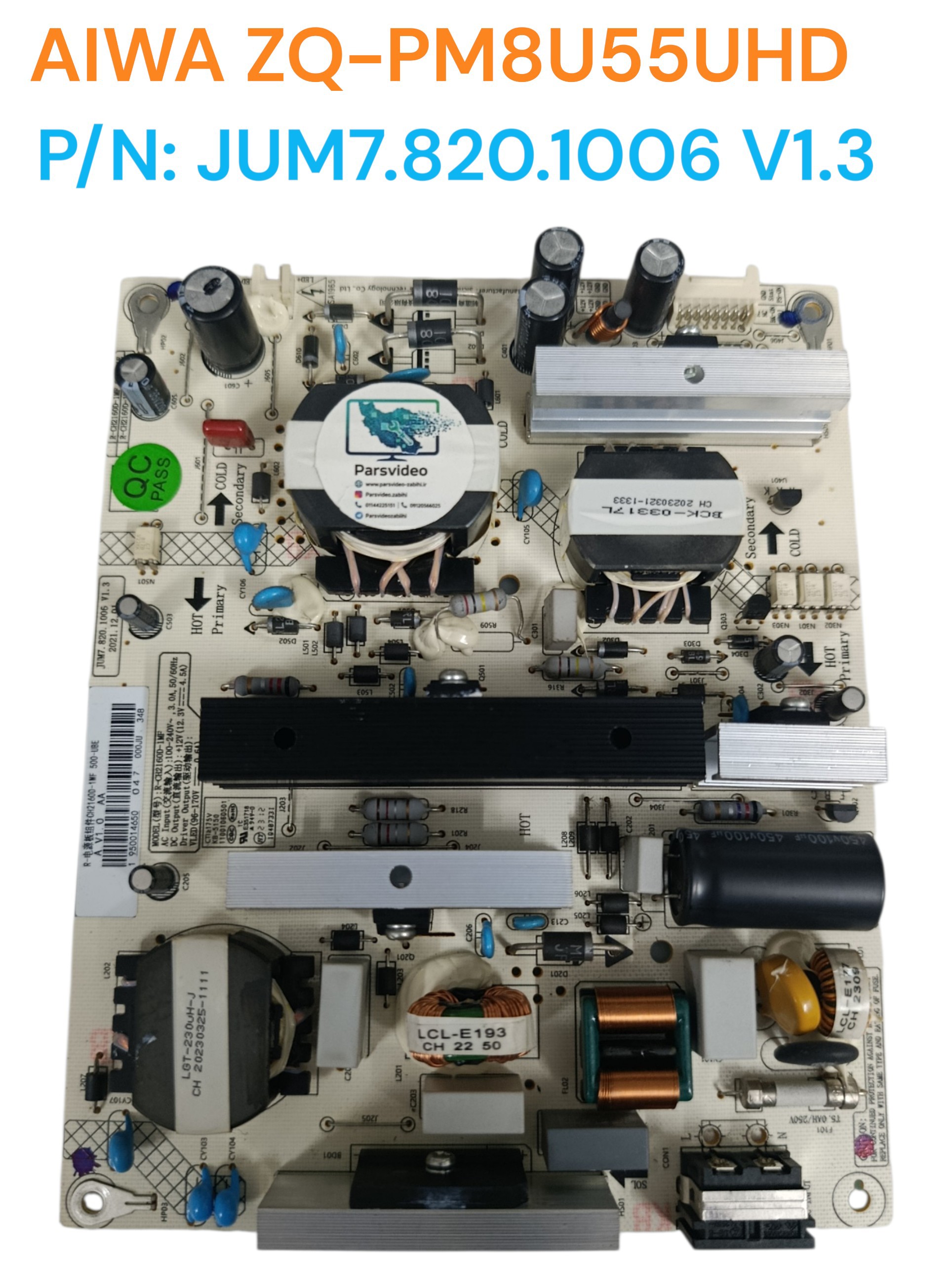 برد پاور تلویزیون آیوا مدل AIWA ZQ-PM8U55UHD