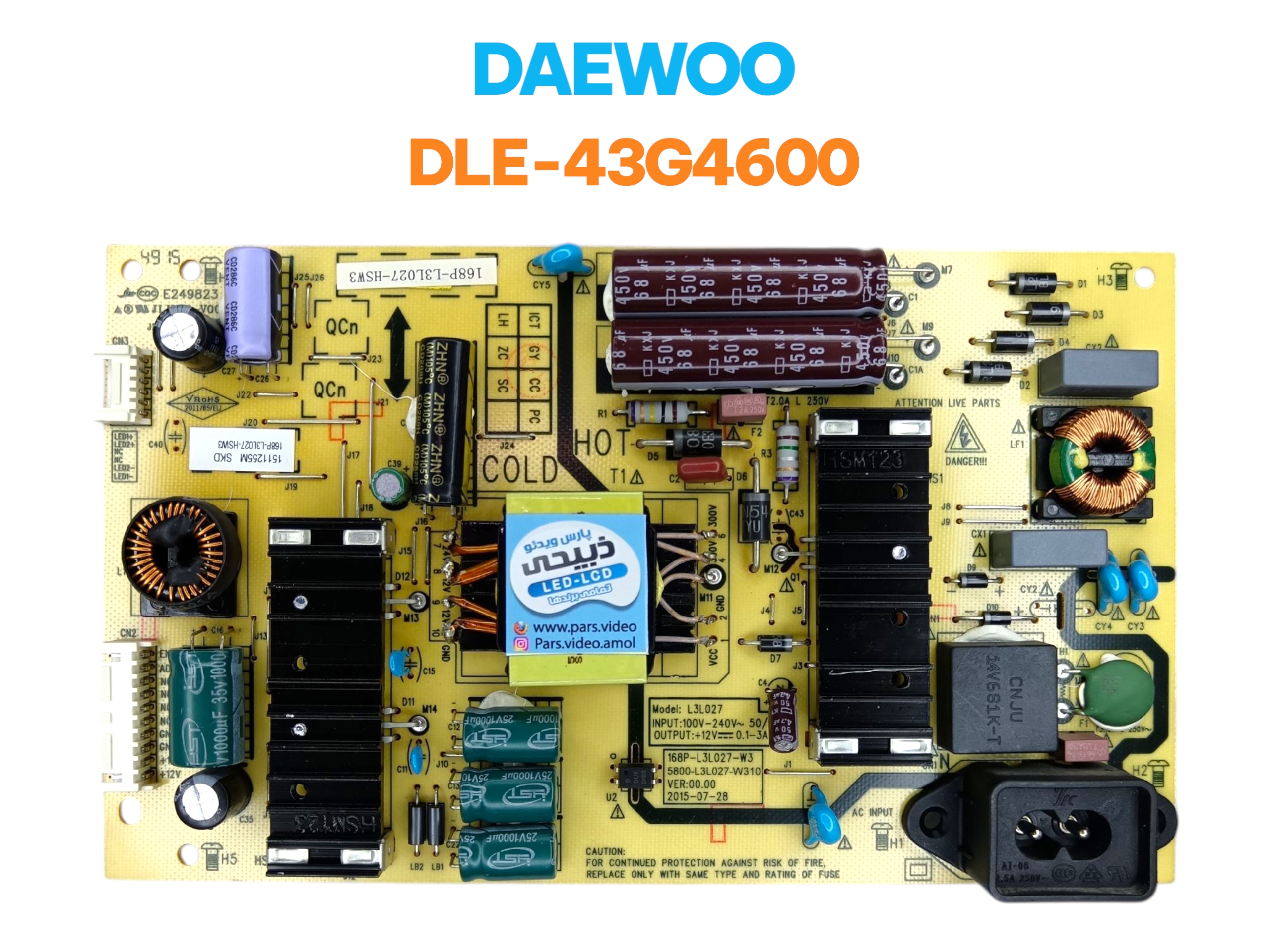 برد پاور تلویزیون دوو مدل 43g4600